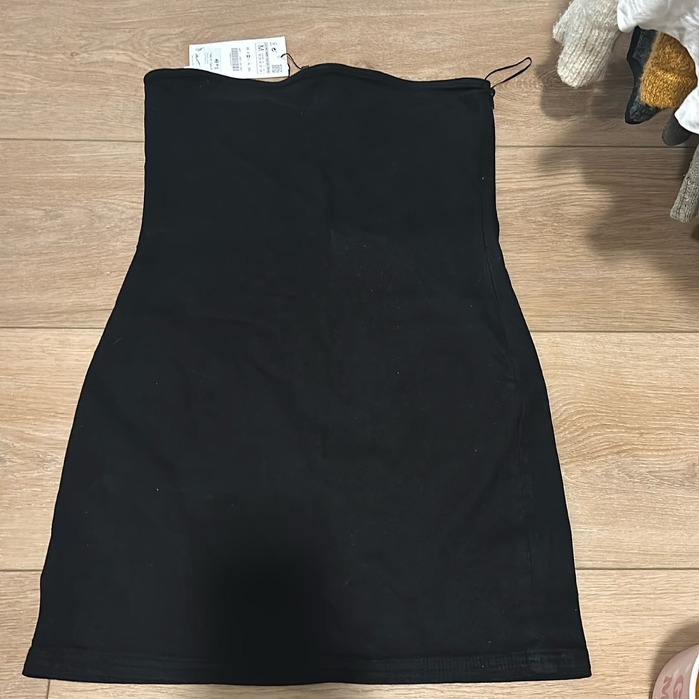 Zara denim tube dress